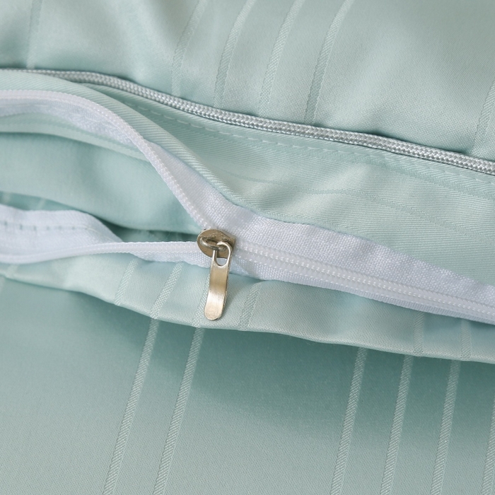 91家纺网 家纺一手货源 找家纺 越宏顺 2025新款全棉缎条.被桑.被春秋被双人子母被二合一冬被 绿色