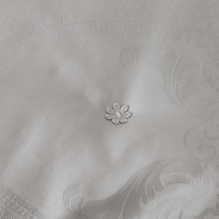 91家纺网 家纺一手货源 找家纺 越宏顺 2025新款60S全棉莫代尔提花.被手工订花.被子母被 浅灰