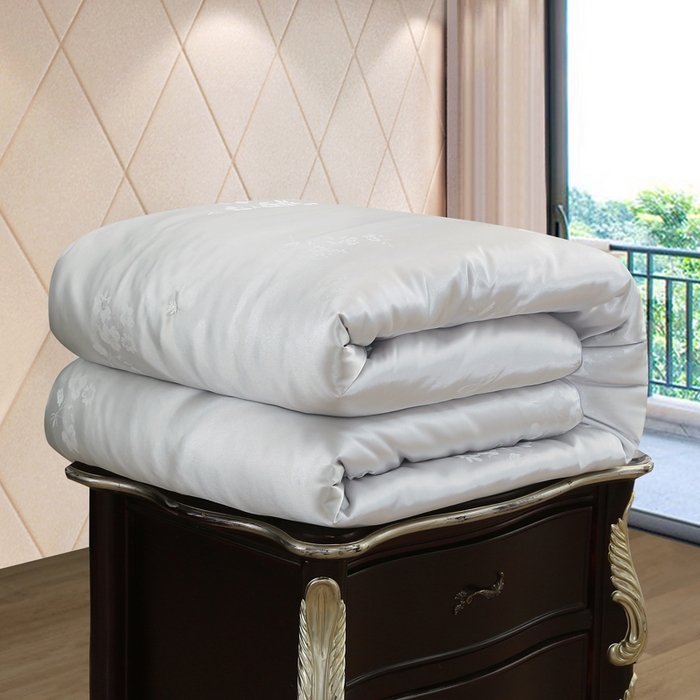 越宏顺 2025新款仿真丝蝴蝶花手工.被子母被被子被芯 灰色