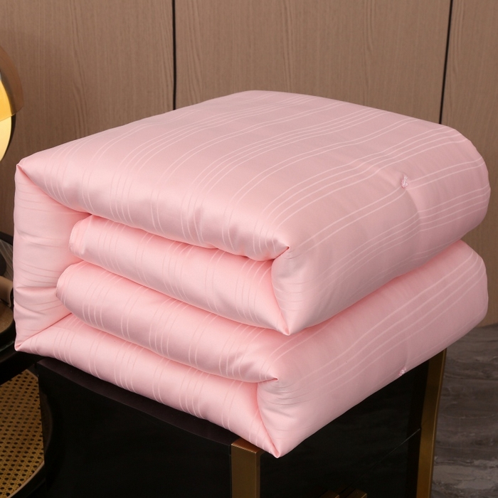 越宏顺 2025新款全棉缎条.被桑.被春秋被双人子母被二合一冬被 玉色