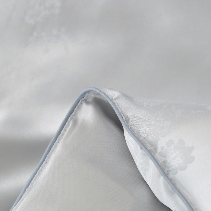 91家纺网 家纺一手货源 找家纺 越宏顺 2025新款仿真丝蝴蝶花手工.被子母被被子被芯 灰色