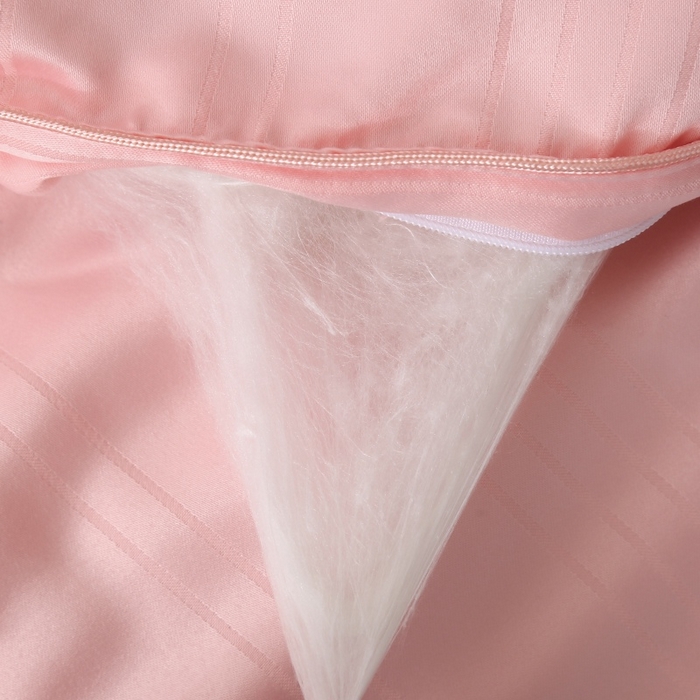 91家纺网 家纺一手货源 找家纺 越宏顺 2025新款全棉缎条.被桑.被春秋被双人子母被二合一冬被 玉色