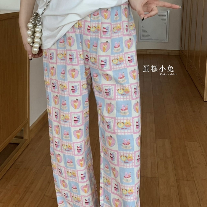 91家纺网 家纺一手货源 找家纺 妍景家居生活馆 2025新款甜团团遛弯裤 蛋糕小兔