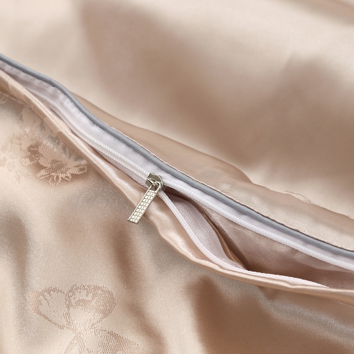 91家纺网 家纺一手货源 找家纺 越宏顺 2025新款仿真丝蝴蝶花手工.被子母被被子被芯 卡其