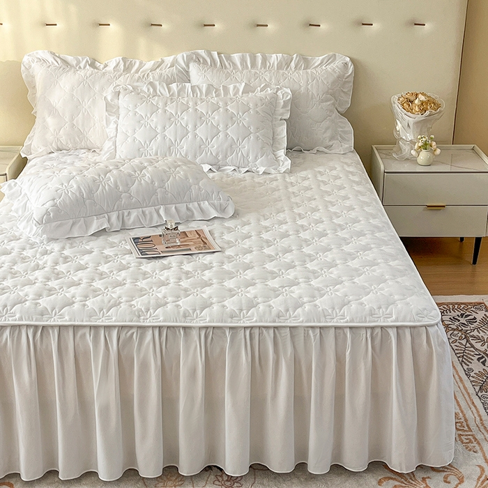 91家纺网 家纺一手货源 找家纺 （总）鼎丰家纺 2025新款水洗磨毛夹棉床裙套件-曼可系列