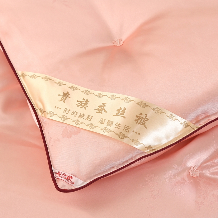 91家纺网 家纺一手货源 找家纺 越宏顺 2025新款仿真丝蝴蝶花手工.被子母被被子被芯 玉色