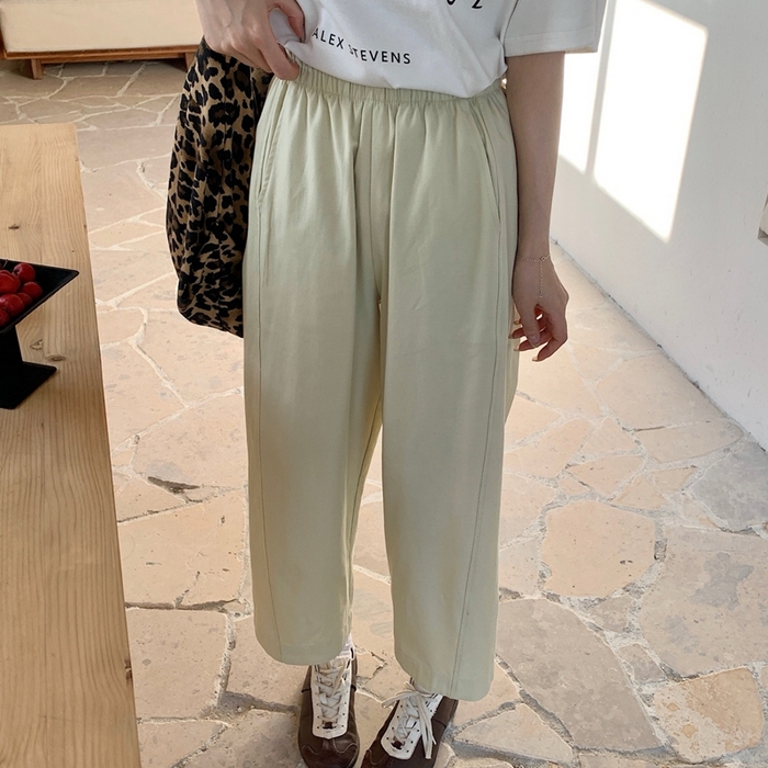 91家纺网 家纺一手货源 找家纺 妍景家居生活馆 2025新款天丝豆乳裤 天丝豆乳裤-淡黄色