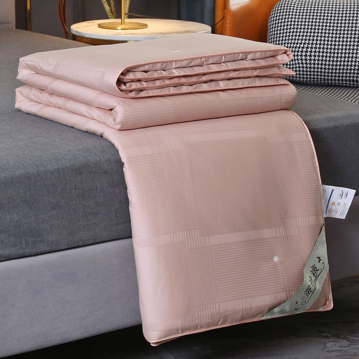 91家纺网 家纺一手货源 找家纺 越宏顺 2025新款80s全棉提花手工.被 被子被芯 豆沙