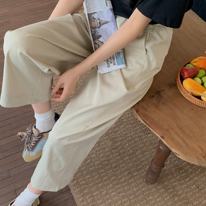 91家纺网 家纺一手货源 找家纺 妍景家居生活馆 2025新款天丝豆乳裤 天丝豆乳裤-浅卡其