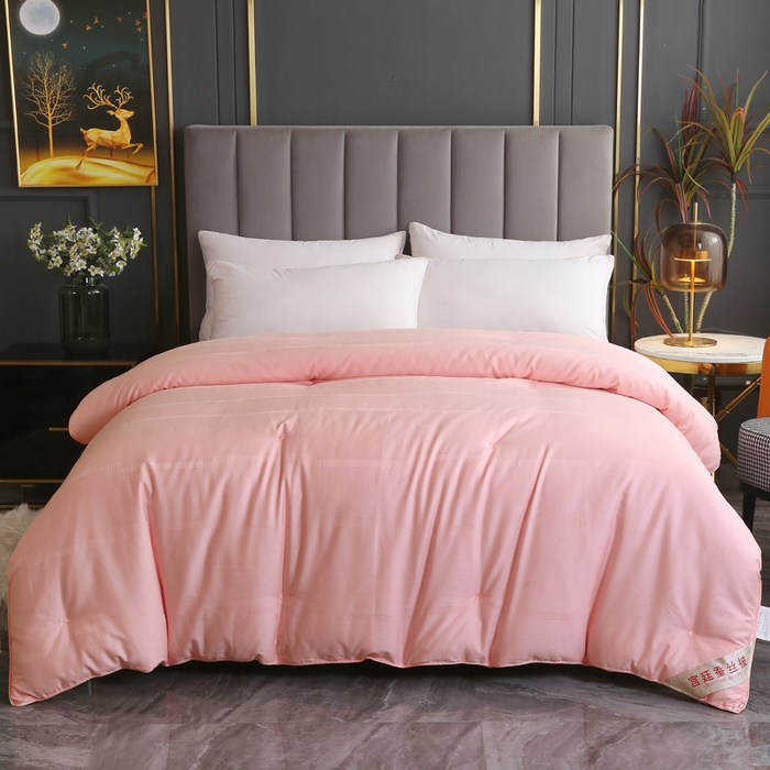 91家纺网 家纺一手货源 找家纺 越宏顺 2025新款Xrd定制80全棉.被子被芯 粉玉