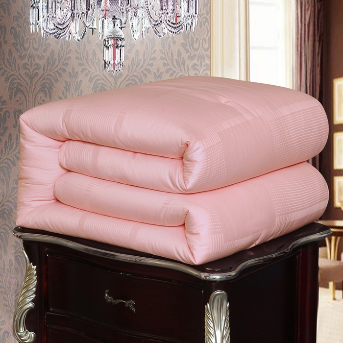 91家纺网 家纺一手货源 找家纺 越宏顺 2025新款80s全棉提花手工.被 被子被芯 粉玉