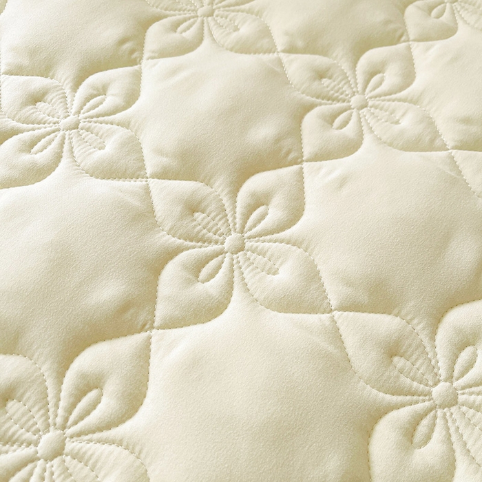 91家纺网 家纺一手货源 找家纺 鼎丰家纺 2025新款-100%新疆棉花夹棉床裙 100%新疆棉花床裙-奶油黄