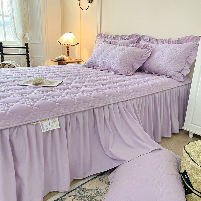 91家纺网 家纺一手货源 找家纺 （总）鼎丰家纺 2025新款-100%新疆棉花夹棉床裙