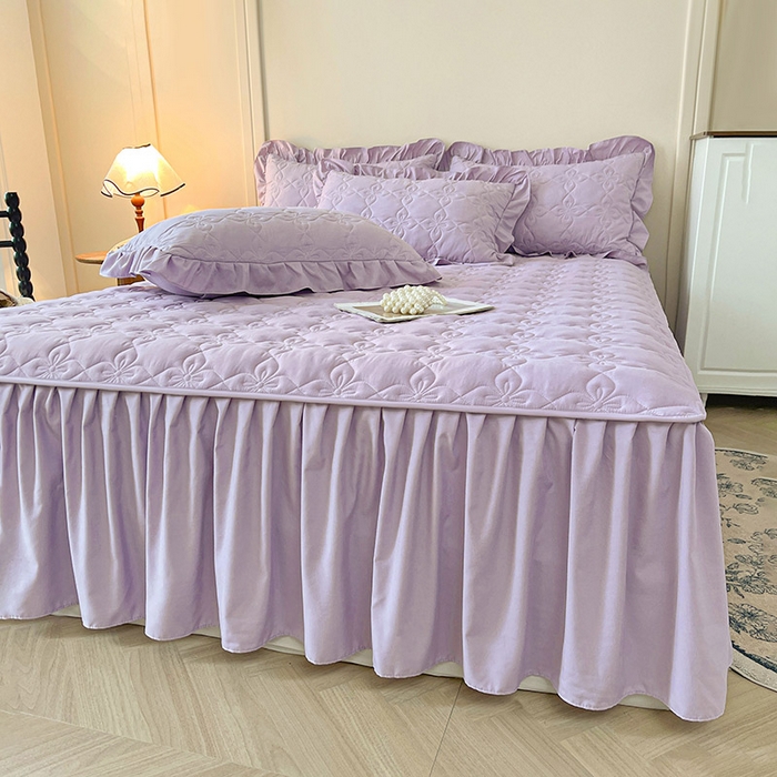 91家纺网 家纺一手货源 找家纺 （总）鼎丰家纺 2025新款-100%新疆棉花夹棉床裙