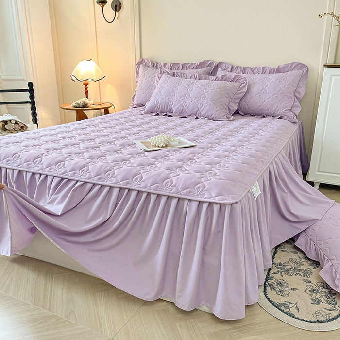 91家纺网 家纺一手货源 找家纺 （总）鼎丰家纺 2025新款-100%新疆棉花夹棉床裙