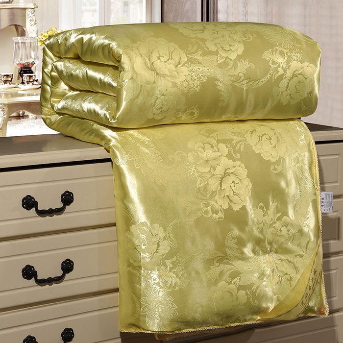 越宏顺 2025新款牡丹花定制款.被客户定制被子被芯定制款不退不换 米黄