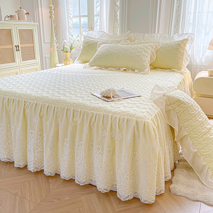 （总）鼎丰家纺 2025新款蕾丝夹棉床裙-洛可可系列