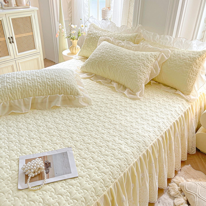 91家纺网 家纺一手货源 找家纺 （总）鼎丰家纺 2025新款蕾丝夹棉床裙-洛可可系列