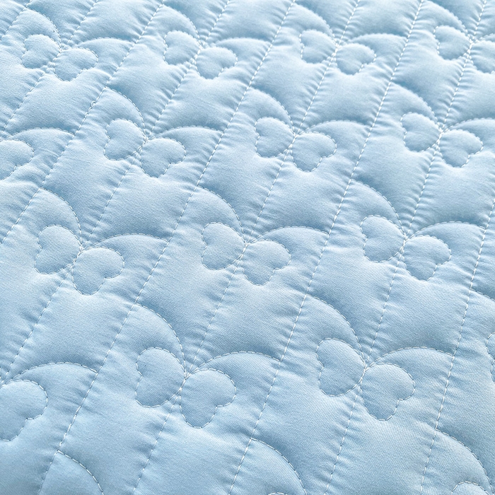 91家纺网 家纺一手货源 找家纺 鼎丰家纺 2025新款蕾丝夹棉床裙-洛可可系列 洛可可-蓝