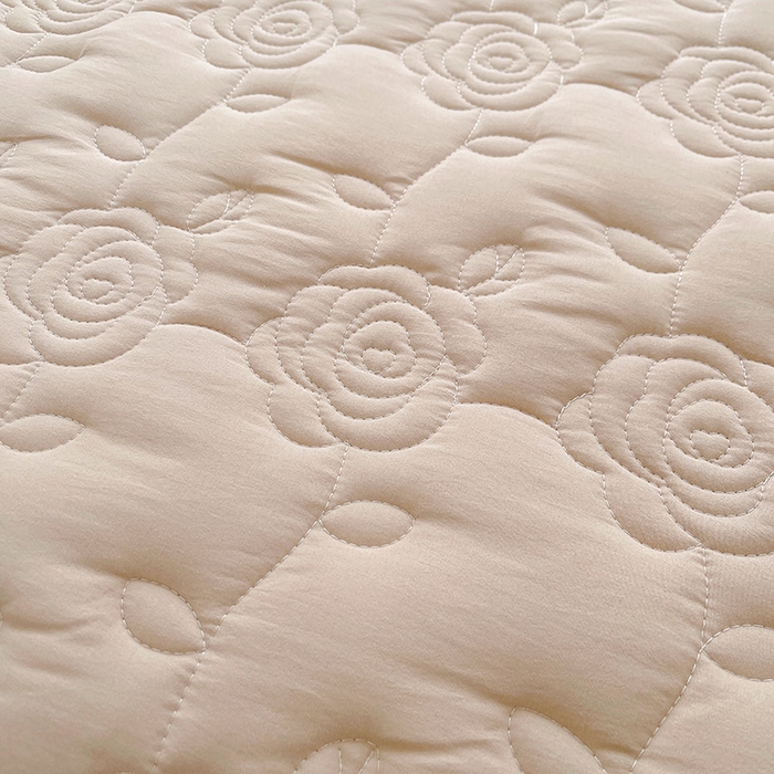 91家纺网 家纺一手货源 找家纺 鼎丰家纺 2025新款纯色夹棉床裙-玫瑰之恋 玫瑰之恋-卡其