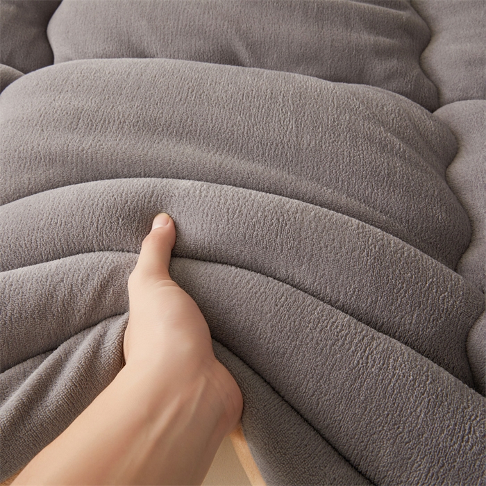 91家纺网 家纺一手货源 找家纺 吉祥家纺 2025新款牛奶绒冬被系列被子被芯 卡布奇诺