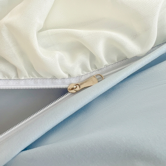 91家纺网 家纺一手货源 找家纺 鼎丰家纺 2025新款蕾丝雪纺花边四件套-悦夏花影系列 悦夏花影-浅蓝