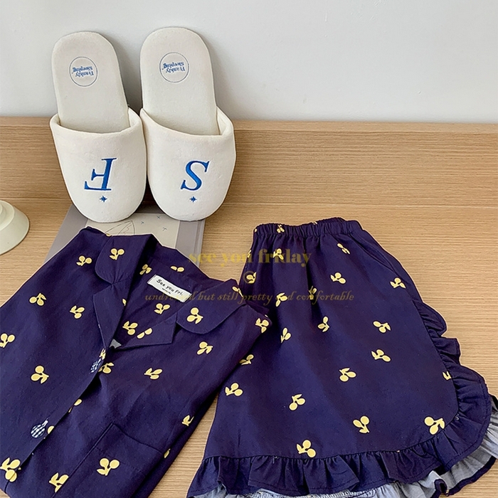 91家纺网 家纺一手货源 找家纺 （总）妍景家居生活馆 2025新款韩系小翻领樱桃套装