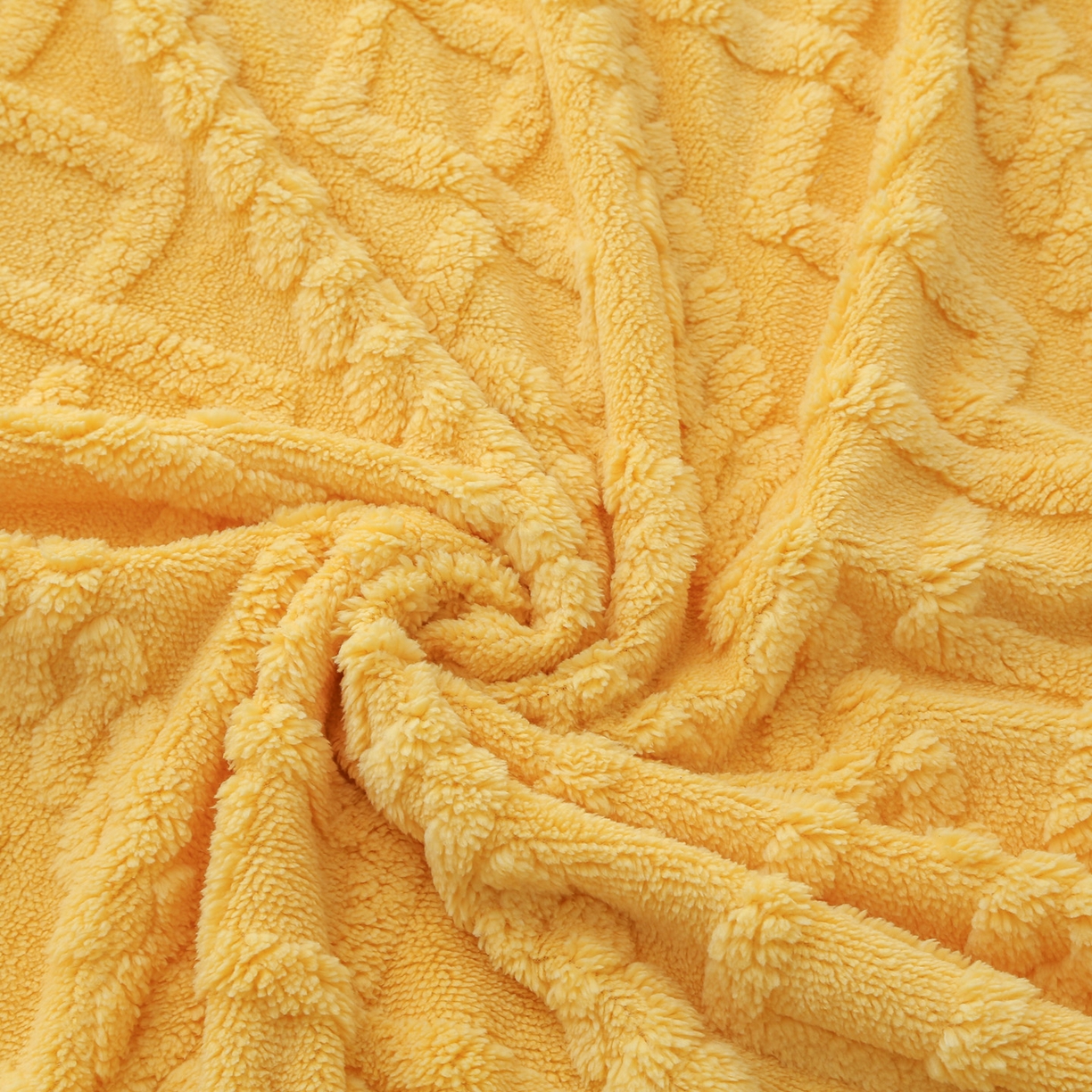 91家纺网 家纺一手货源 找家纺 亚龙工厂店 2025新款亲肤舒适塔肤绒毛毯盖毯毯子 黄色