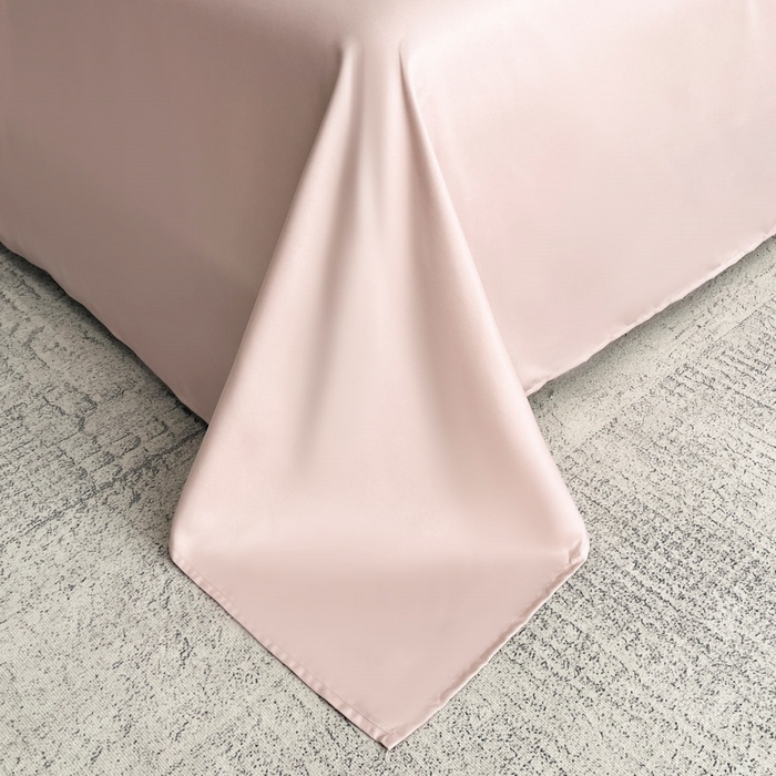 91家纺网 家纺一手货源 找家纺 金牛座家纺 2025新款贡缎提花磨毛亲肤棉刺绣四件套-蝴蝶结 蝴蝶结-豆沙粉