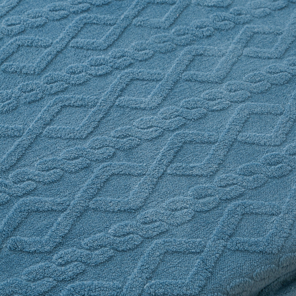 91家纺网 家纺一手货源 找家纺 亚龙工厂店 2025新款亲肤舒适塔肤绒床笠三件套 蓝色