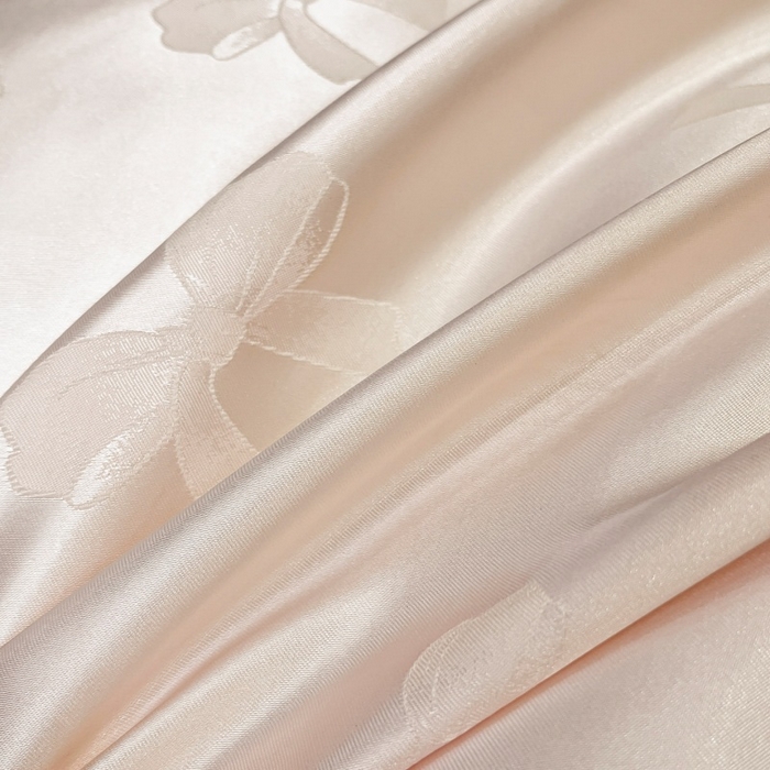 91家纺网 家纺一手货源 找家纺 金牛座家纺 2025新款贡缎提花磨毛亲肤棉刺绣四件套-蝴蝶结 蝴蝶结-浅粉