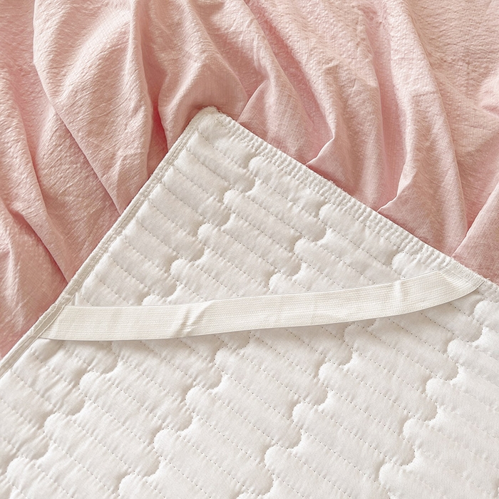 91家纺网 家纺一手货源 找家纺 予梦家纺 2025新款夹棉床裙单床裙单品床裙单件床裙-晨曦 晨曦-樱花粉