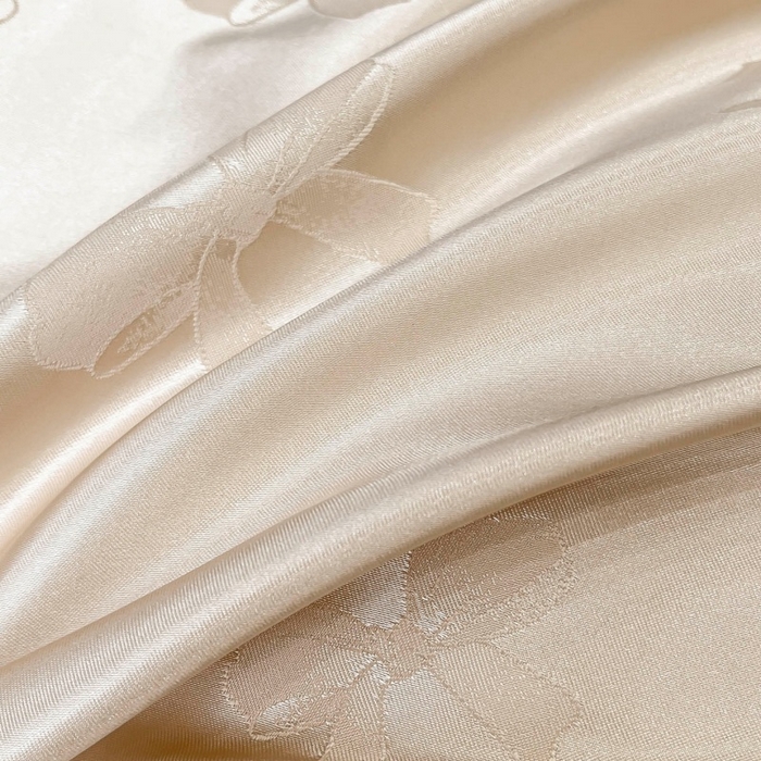 91家纺网 家纺一手货源 找家纺 金牛座家纺 2025新款贡缎提花磨毛亲肤棉刺绣四件套-蝴蝶结 蝴蝶结-香槟