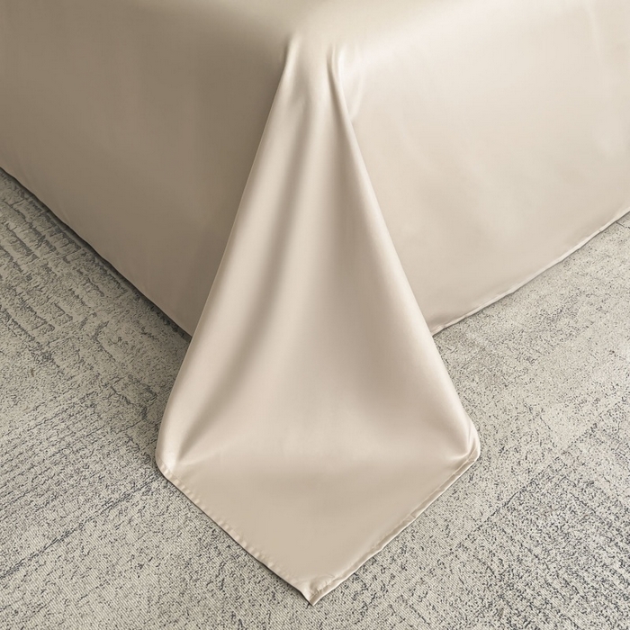 91家纺网 家纺一手货源 找家纺 金牛座家纺 2025新款贡缎提花磨毛亲肤棉刺绣四件套-蝴蝶结 蝴蝶结-香槟