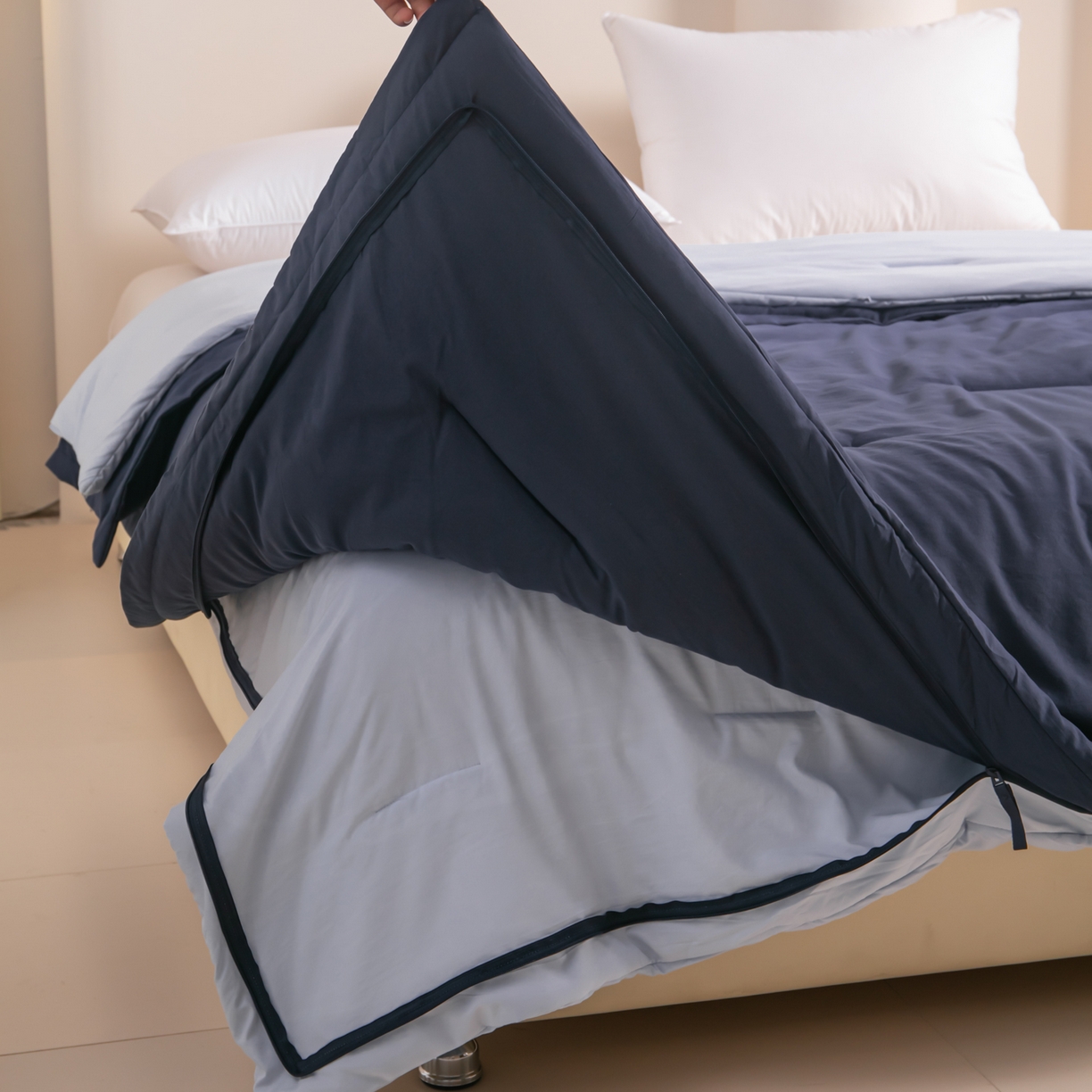 91家纺网 家纺一手货源 找家纺 （总）龙图家纺 2025新款冬被星球深睡被PRO可机洗抗菌控温被双层子母被双胎被春秋被冬被