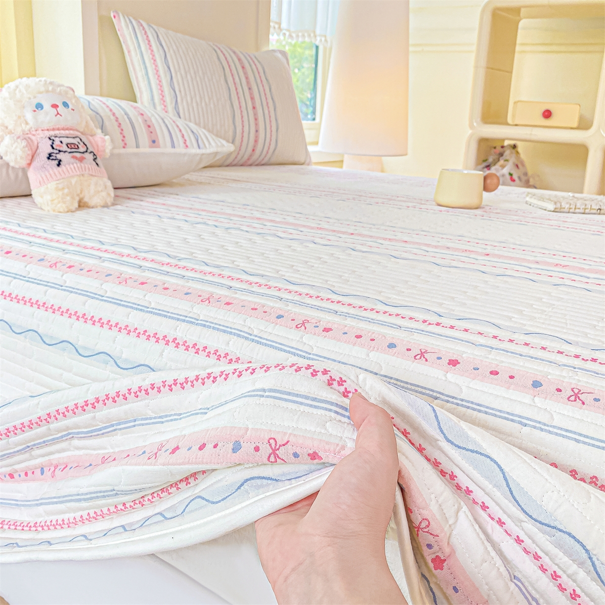 （总）灰鲸 2025新款全棉色织提花床盖系列