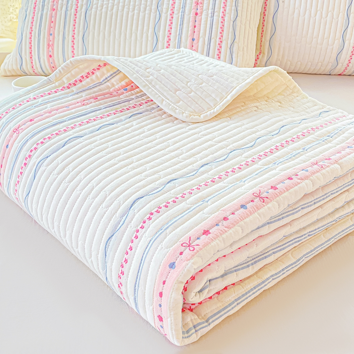 91家纺网 家纺一手货源 找家纺 （总）灰鲸 2025新款全棉色织提花床盖系列