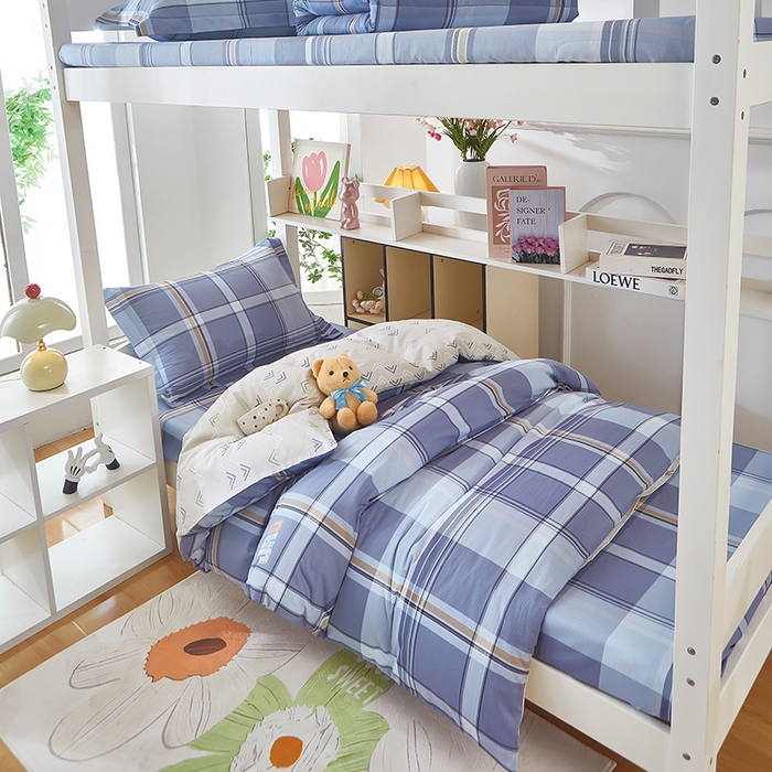 91家纺网 家纺一手货源 找家纺 （总）安逸家纺 2024新款全棉学生三件套纯棉学生宿舍三件套