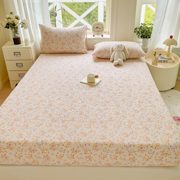 91家纺网 家纺一手货源 找家纺 （总）丝芙妮家居（原乐视家纺） 2026新款A类皱皱纱亲肤木棉床笠-系列二