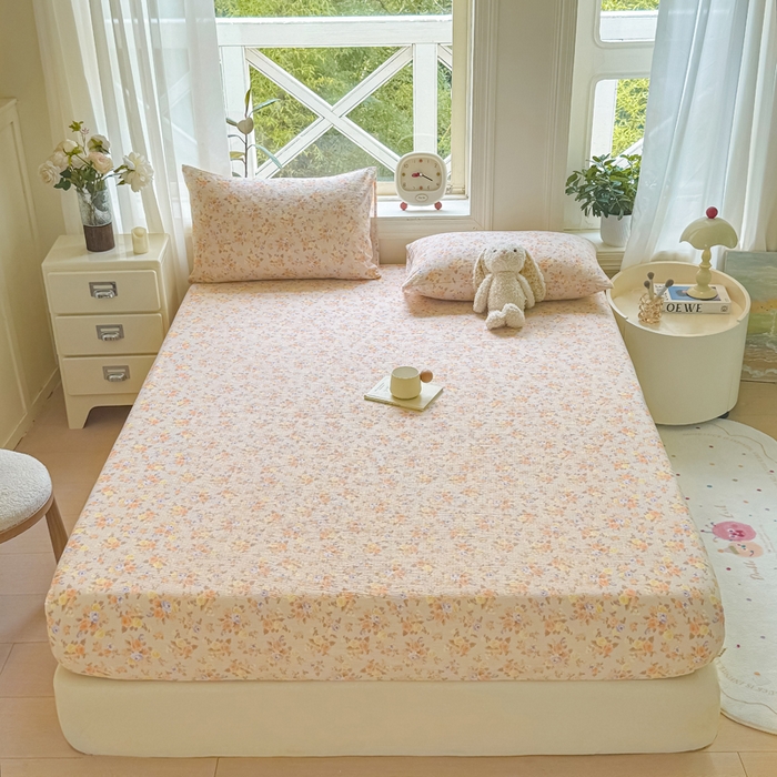 91家纺网 家纺一手货源 找家纺 （总）丝芙妮家居（原乐视家纺） 2026新款A类皱皱纱亲肤木棉床笠-系列二