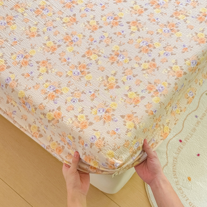 91家纺网 家纺一手货源 找家纺 （总）丝芙妮家居（原乐视家纺） 2026新款A类皱皱纱亲肤木棉床笠-系列二