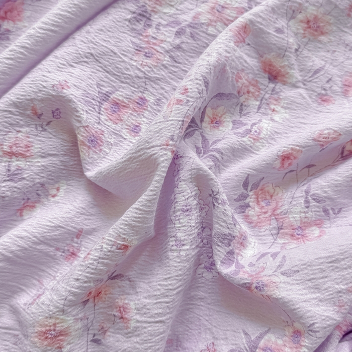 91家纺网 家纺一手货源 找家纺 丝芙妮家居（原乐视家纺） 2026新款A类皱皱纱亲肤木棉床笠-系列二 蝶香