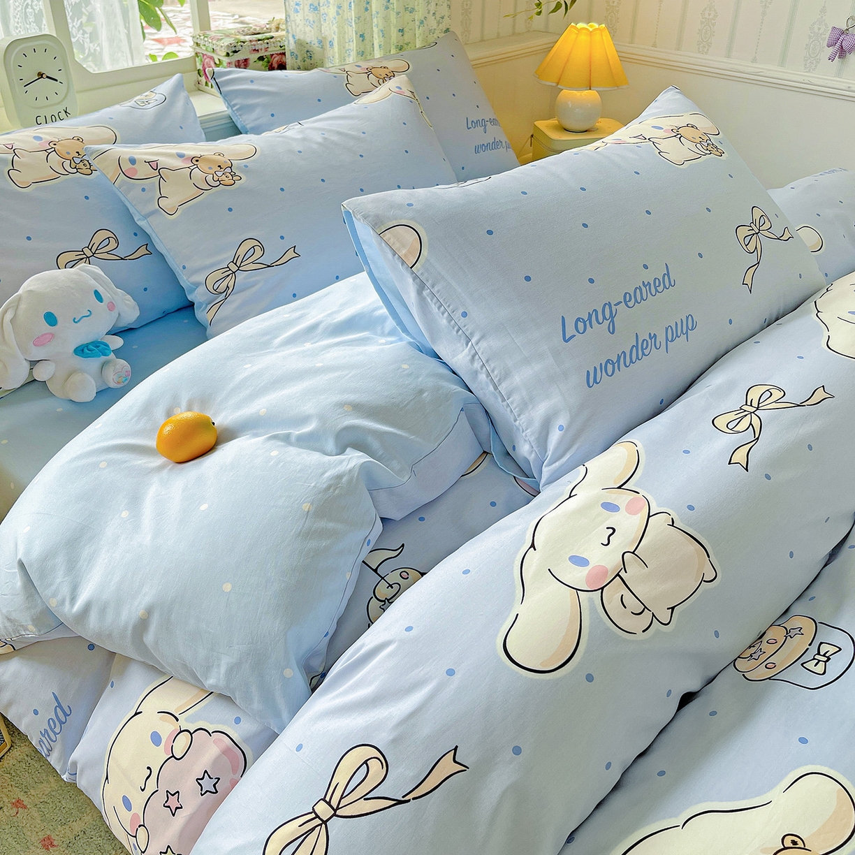 91家纺网 家纺一手货源 找家纺 朵希曼 2025新款全棉三丽鸥卡通印花系列四件套 点点玉桂狗