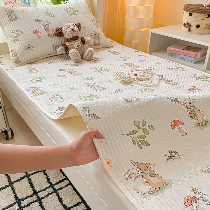 91家纺网 家纺一手货源 找家纺 （总）大元 2025新款A类数码印花朴棉夹棉床盖老粗布床盖双面可用学生单床盖 床盖单件