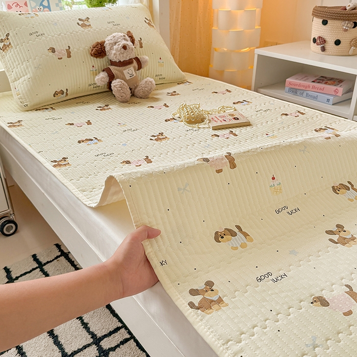 91家纺网 家纺一手货源 找家纺 （总）大元 2025新款A类数码印花朴棉夹棉床盖老粗布床盖双面可用学生单床盖 床盖单件