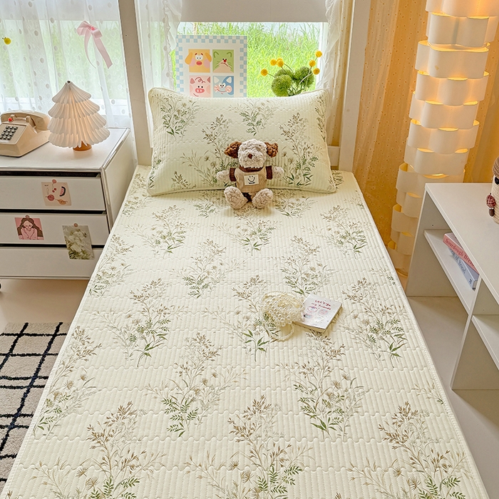 91家纺网 家纺一手货源 找家纺 大元 2025新款A类数码印花朴棉夹棉床盖老粗布床盖双面可用学生单床盖 床盖单件 丰收