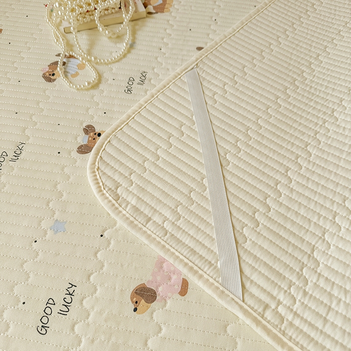 91家纺网 家纺一手货源 找家纺 大元 2025新款A类数码印花朴棉夹棉床盖老粗布床盖双面可用学生单床盖 床盖单件 汪汪派