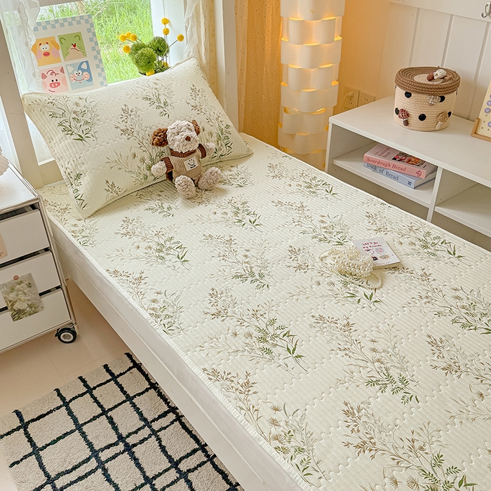 91家纺网 家纺一手货源 找家纺 大元 2025新款A类数码印花朴棉夹棉床盖老粗布床盖双面可用学生单床盖 床盖单件 丰收