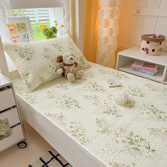 91家纺网 家纺一手货源 找家纺 大元 2025新款A类数码印花朴棉夹棉床盖老粗布床盖双面可用学生单床盖 床盖单件 丰收