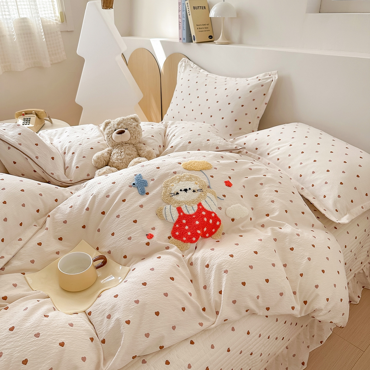 91家纺网 家纺一手货源 找家纺 元熙 2025新款木棉砂洗毛巾绣毛巾绣被芯床盖四件套 狮狮王